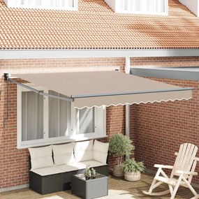 vidaXL Χειροκίνητη Ρυθμιζόμενη Σκηνή Μπεζ 350x250 εκ.