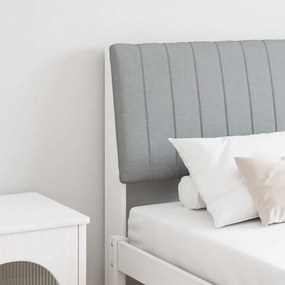 vidaXL Ταπετσαρισμένο κεφαλάρι Ανοιχτό γκρι 160 cm