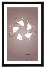 Αφίσα με πασπαρτού Χορεύοντας με κορδέλες - 20x30 white