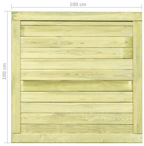 Πόρτα Φράχτη 100 x 100 εκ. από Εμποτισμένο Ξύλο Πεύκου - Πράσινο