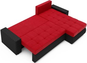 Γωνιακός καναπές Riverside-Kokkino-Mauro