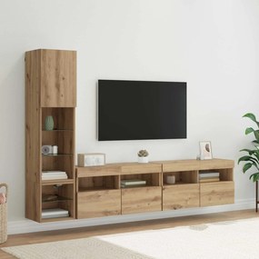 vidaXL Μονάδα Τοίχου Τηλεόρασης 4 pcs Artisan Oak Επεξεργασμένο ξύλο