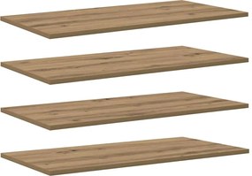 vidaXL Ράφι Βιβλίων 4 pcs Καφέ 80 x 40 x 1,5 cm Επεξεργασμένο ξύλο
