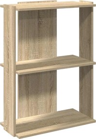vidaXL Βιβλιοθήκη 3 Επιπέδων Sonoma Δρυς 60x30x80 εκ. Επεξεργ. Ξύλο