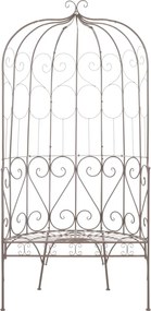 vidaXL Παγκάκι Κήπου Αντικέ Καφέ 95 εκ. Σιδερένιο