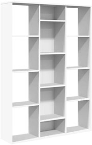 vidaXL Διαχωριστικό/Βιβλιοθήκη Λευκό 100x24x140 εκ. από Επεξ. Ξύλο