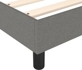 vidaXL Κρεβάτι Boxspring με Στρώμα Σκούρο Γκρι 160x200 εκ Υφασμάτινο