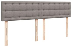 Κρεβάτι Boxspring με Στρώμα Taupe 180x200 εκ. Υφασμάτινο - Μπεζ-Γκρι