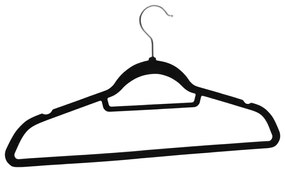 vidaXL Κρεμάστρες Ρούχων Σετ 100 τεμ. Αντιολισθητικές Μαύρες Βελούδο