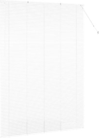 vidaXL Βενετσιάνικες Ρόδες Λευκό 220 x 155 εκ Αλουμίνιο