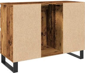 vidaXL Ντουλάπι νιπτήρα μπάνιου Παλιό ξύλο 80x33x60 cm