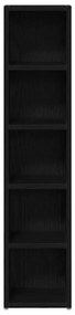 vidaXL Ντουλάπια CD 2 τεμ. Μαύρο Δρυς 21x16x93,5 εκ Επεξεργασμένο Ξύλο