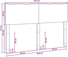 vidaXL Κεφαλάρι με φυσική άκρη ROSTOCK Λευκό 150 εκ.
