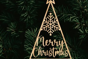 Σετ των 2 Intra απο ξύλο plywood Χρώμα wenge 3mm-4mm πάχος - Στολίδι Χριστουγεννιάτικου Δέντρου με Δίασταση 6x6 cm INTRAFABR-77272042