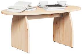 vidaXL Τραπεζάκι σαλονιού Φυσικό 80 x 40 x 35 cm Συμπαγές ξύλο πεύκου