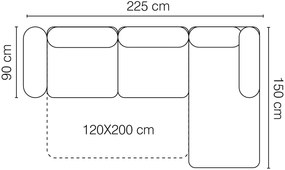 Γωνιακός καναπές Russell S-Δεξιά
