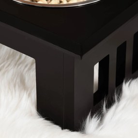 PawHut Σταθμός τροφοδοσίας σκύλου, αντιολισθητικός, 58,4 x 30,5 x 25,4cm, Γκρι, 2L ανά μπολ