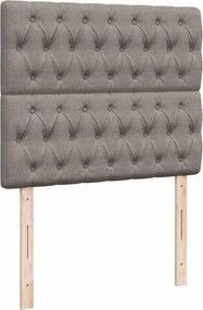 vidaXL Κρεβάτι Boxspring με Στρώμα Taupe 120x190 εκ. Υφασμάτινο