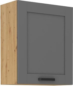 Κρεμαστό ντουλάπι Nelor 60 G 72 1F-Γκρι σπέσιαλ - Φυσικό