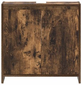 vidaXL Ντουλάπι Μπάνιου Καπνιστή Δρυς 60x33x61 εκ. Επεξεργασμένο Ξύλο