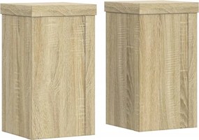 vidaXL Βάσεις Φυτών 2 Τεμ. Sonoma Δρυς 10x10x18 εκ. Επεξεργασμένο Ξύλο
