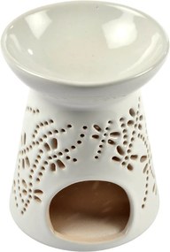 WAX ΚΕΡΙΆ &amp; WAX ΜELT ΒURNERS WHITE CERAMIC INCENSE BURNER WITH OPENWORK DRAGONF