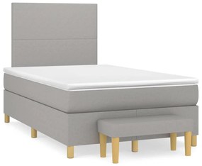 ΚΡΕΒΑΤΙ BOXSPRING ΜΕ ΣΤΡΩΜΑ ΑΝΟΙΧΤΟ ΓΚΡΙ 120X200 ΕΚ. ΥΦΑΣΜΑΤΙΝΟ 3136981