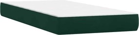 vidaXL Box Spring κρεβάτι με στρώματα σκούρο πράσινο Βελούδινο