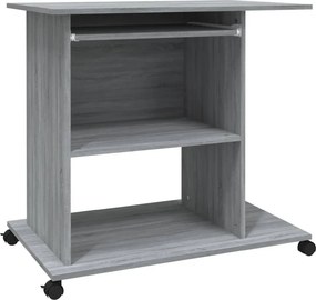 vidaXL Γραφείο Υπολογιστή Γκρι Sonoma 80x50x75 εκ. Επεξεργασμένο Ξύλο