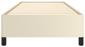vidaXL Πλαίσιο Κρεβατιού Κρεμ 90x190 εκ. από Συνθετικό Δέρμα