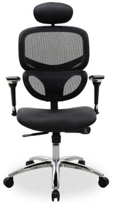 Καρέκλα γραφείου διευθυντή Freedom pakoworld Premium Quality μαύρο pu-mesh