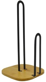 Βάση Χαρτιού Κουζίνας 819690 16x16x31,3cm Natural-Black Ankor Metal,Bamboo