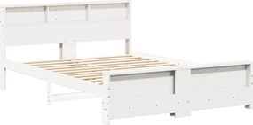 vidaXL Σκελετός Κρεβατιού Λευκό 140 x 200 cm Επεξεργασμένο ξύλο