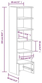 ΠΑΠΟΥΤΣΟΘΗΚΗ ΚΑΦΕ ΚΕΡΙΟΥ 28X30X104 ΕΚ. ΑΠΟ ΜΑΣΙΦ ΞΥΛΟ ΠΕΥΚΟΥ 837390