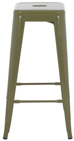 ΣΚΑΜΠΟ BAR ΜΕΤΑΛΛΙΚΟ MELITA ΣΕ DARK OLIVE GREEN  43x43x78 εκ.