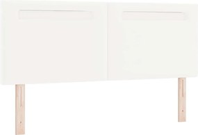 vidaXL LED κεφαλάρι Λευκό 160 cm Τεχνητό Δέρμα