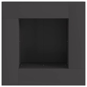 vidaXL Μαύρη Τετράγωνη Φωτιά 60x60x30 εκ. Χάλυβας