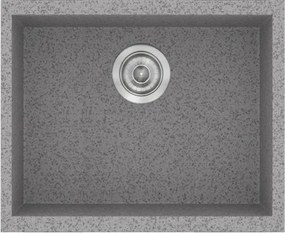 Νεροχύτης Κουζίνας Sanitec Classic 341 Ένθετος 50x40 εκ. - Granite Grey