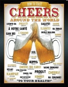 Μεταλλική πινακίδα BEER - Cheers Around The World