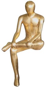 Διακοσμητική Φιγούρα Hanging Man 029255 19x23x43cm Gold Πέτρα