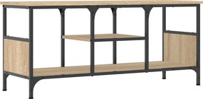 vidaXL Έπιπλο Τηλεόρασης Sonoma Δρυς 100x35x45 εκ. Επεξ. Ξύλο/Σίδερο