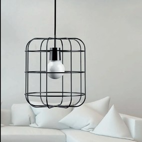 Φωτιστικό Οροφής Κρεμαστό 09700-04 E27 LED 15W 32x35cm Black Luma