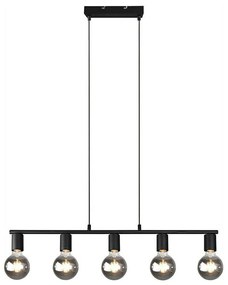 Φωτιστικό Οροφής Vannes R30185032 5xE27 40W 8x82x150cm Black Mat RL Lighting Μέταλλο