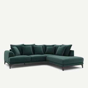 Γωνιακός καναπές από ύφασμα μελανζέ, ARMENTO