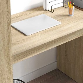 vidaXL Γραφείο Δρύς Sonoma 113 x 54 x 120 εκ. Επεξεργασμένο ξύλο