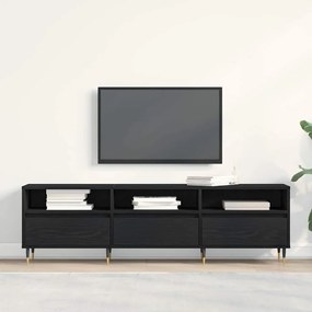 vidaXL Ντουλάπι TV Μαύρη δρυς 150 x 30 x 44.5 εκ. Επεξεργασμένο ξύλο