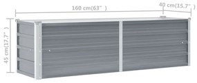 ΖΑΡΝΤΙΝΙΕΡΑ ΥΠΕΡΥΨΩΜΕΝΗ ΓΚΡΙ 160X40X45 ΕΚ. ΓΑΛΒΑΝΙΣΜ. ΧΑΛΥΒΑΣ 44850