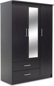 Ντουλάπα ρούχων τρίφυλλη OLYMPUS pakoworld χρώμα wenge 120x57x183εκ