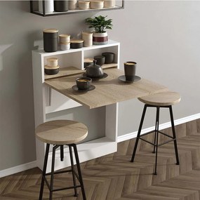 Τραπέζι Πτυσσόμενο Bracked 793ELG3803 70x71x96cm White-Oak Particle Board, Melamine