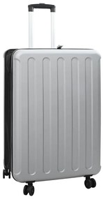 vidaXL Βαλίτσα με κλειδαριά Ασημί 50 x 30 x 76 εκ. ΑΒΣ Πλαστικό